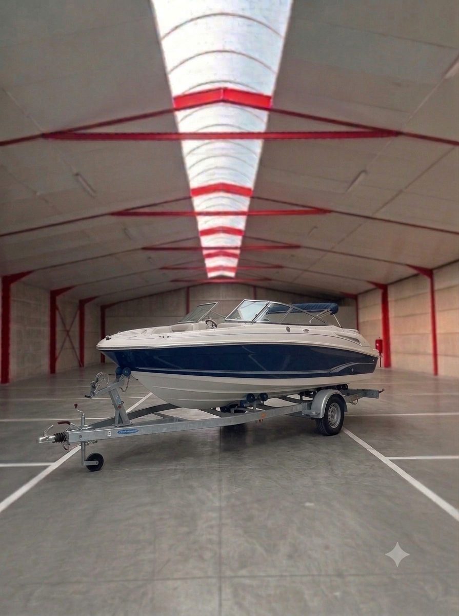 Boot gestald bij Stalling Depot Deinze