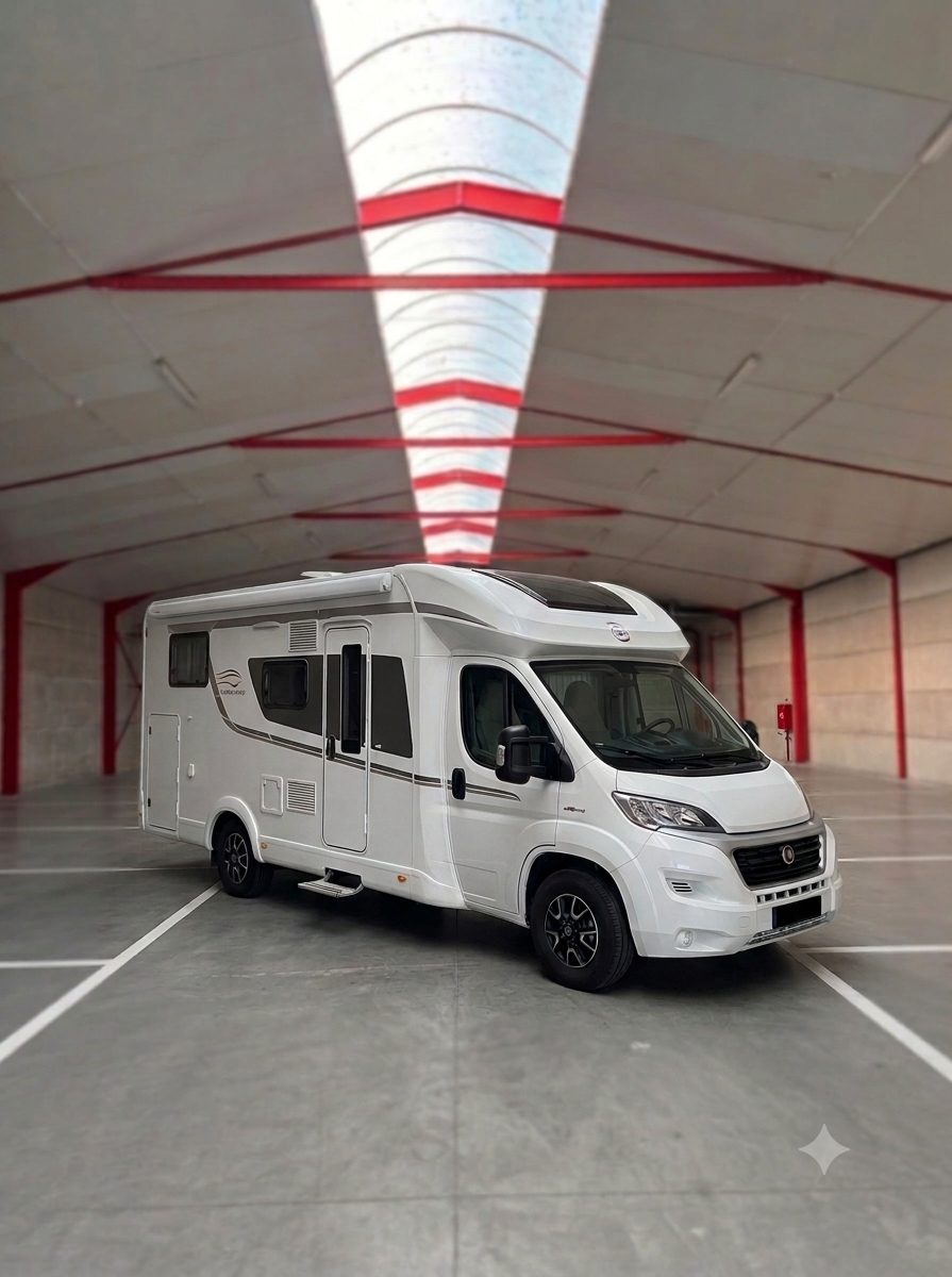 Camper gestald bij Stalling Depot Deinze